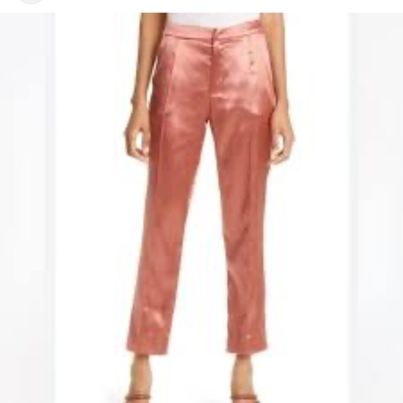 Cinq á Sept Kari’s tailored satin trousers in copper - Picture 13 of 15
